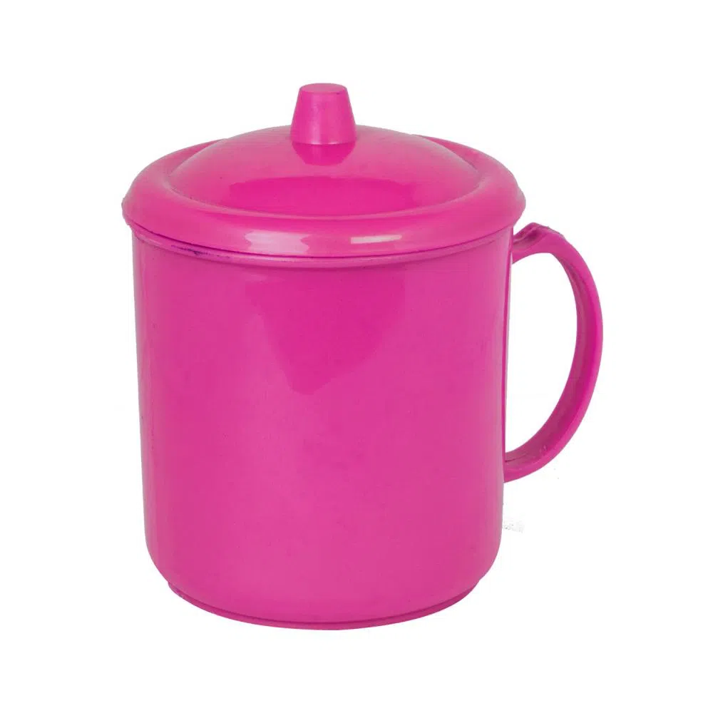  mug plastik 10cm mill merah muda pabrik plastik candi mas surabaya